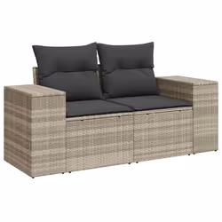 VidaXL 366187, 2 seduta(e), Grigio scuro, 110 kg, 1860 mm, 620 mm, 690 mm