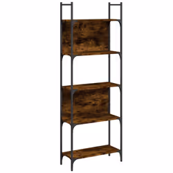 Libreria 5Ripiani Rovere Fumo 60,5x24x166,5cm Legno Multistratocod mxl 133970 - Vista aggiuntiva 2