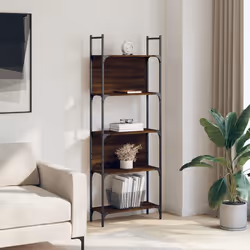 Libreria 5 Ripiani Rovere Marrone 60,5x24x166,5 cm Multistratocod mxl 133969 - Vista aggiuntiva 3