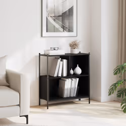 Libreria Nera 72x28x77,5 cm in Legno Multistratocod mxl 133813 - Vista aggiuntiva 3