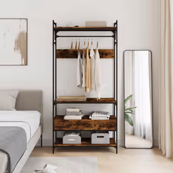 vidaXL Armadio Cassetti Rovere Fumo 89x39x184,5 cm Legno Multistrato - Vista aggiuntiva 3