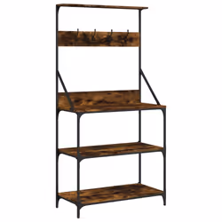 Scaffale Cucina Ganci 4 Ripiani Rovere Fumo Legno Multistratocod mxl 133613 - Vista aggiuntiva 2