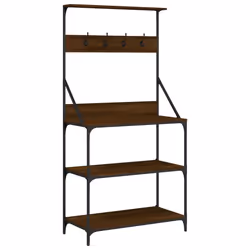 Scaffale Cucina Ganci 4Ripiani Rovere Marrone Legno Multistratocod mxl 133614 - Vista aggiuntiva 2