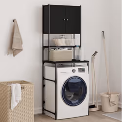 Grazie a questo mobile per lavatrice potete creare e utilizzare in modo ottimale spazio aggiuntivo nel bagno o nella sala lav ...