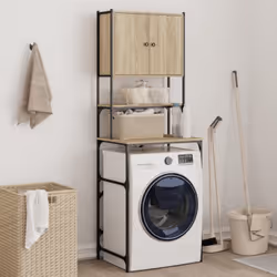 Grazie a questo mobile per lavatrice potete creare e utilizzare in modo ottimale spazio aggiuntivo nel bagno o nella sala lav ...