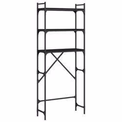 Scaffale per Lavatrice Nero 67x25x163 cm in Legno Multistratocod mxl 134311 - Vista aggiuntiva 2
