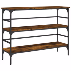Tavolo Consolle Rovere Fumo 100x32x75 cm Legno Multistratocod mxl 86226 - Vista aggiuntiva 2