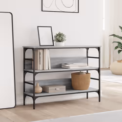 Tavolo Consolle Grigio Sonoma 100x32x75 cm in Legno Multistratocod mxl 134212 - Vista aggiuntiva 3