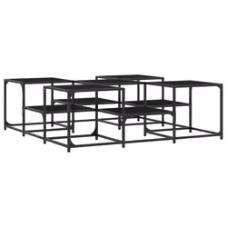 Tavolino da Salotto Nero 121x121x40 cm in Legno Multistratocod mxl 134211 - Vista aggiuntiva 2