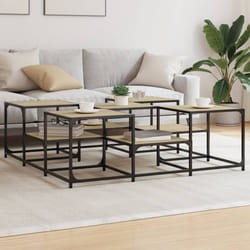 vidaXL Tavolino Salotto Rovere Sonoma 121x121x40 cm Legno Multistrato