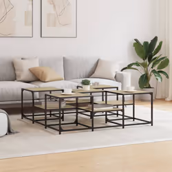 vidaXL Tavolino Salotto Rovere Sonoma 121x121x40 cm Legno Multistrato - Vista aggiuntiva 3