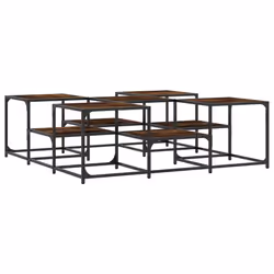 Tavolino Salotto Rovere Fumo 121x121x40 cm Legno Multistratocod mxl 110198 - Vista aggiuntiva 2