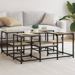 vidaXL Tavolino da Salotto Rovere Sonoma 91x91x40 cm Legno Multistrato