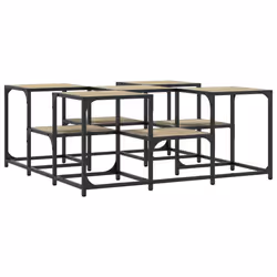 vidaXL Tavolino da Salotto Rovere Sonoma 91x91x40 cm Legno Multistrato - Vista aggiuntiva 2