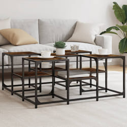 Tavolino da Salotto Rovere Fumo 91x91x40cm in Legno Multistratocod mxl 134214