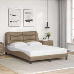 Giroletto con Testiera Cappuccino 140x190 cm in Similpelle Vidaxl 63890