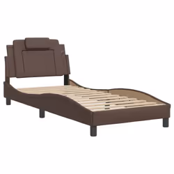Giroletto con Testiera Marrone 80x200 cm in Similpellecod mxl 90913 - Vista aggiuntiva 3
