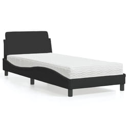 vidaXL Letto con Materasso Nero 90x200 cm in Velluto