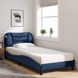 vidaXL Letto con Materasso Blu 80x200 cm in Tessuto - Vista aggiuntiva 3