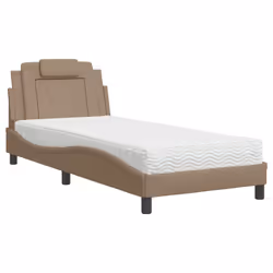 Letto con Materasso Cappuccino 90x190 cm Similpellecod mxl 91705 - Vista aggiuntiva 2