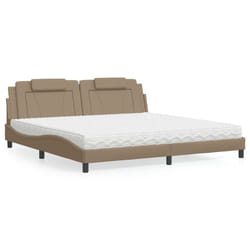 Letto con Materasso Cappuccino 200x200cm Similpellecod mxl 91708