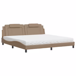 Letto con Materasso Cappuccino 200x200cm Similpellecod mxl 91708 - Vista aggiuntiva 2