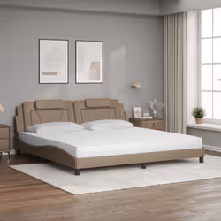 Letto con Materasso Cappuccino 200x200cm Similpellecod mxl 91708 - Vista aggiuntiva 3