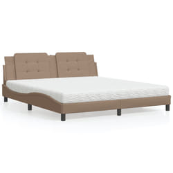 vidaXL Letto con Materasso Cappuccino 180x200cm Similpelle