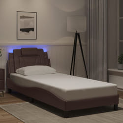 Giroletto con Luci LED Marrone 80x200 cm in Similpelle vidaXL46285