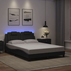vidaXL Giroletto con Luci LED Grigio 140x190 cm in Similpelle