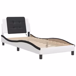 vidaXL Giroletto con Luci LED Bianco e Nero 80x200 cm in Similpelle - Vista aggiuntiva 3