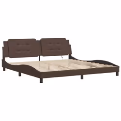 vidaXL Giroletto con Luci LED Marrone 200x200 cm in Similpelle - Vista aggiuntiva 3