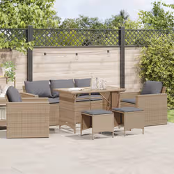 VidaXL 3213553 set mobili da esterno Grigio chiaro - Vista aggiuntiva 2