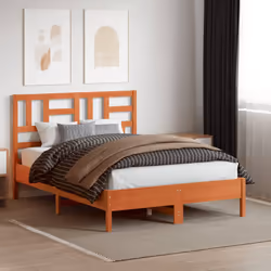 Testiera Marrone Cera 150 cm in Legno Massello di Pinocod mxl 92137 - Vista aggiuntiva 3