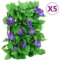 Vidaxl - Traliccio Edera Artificiale Espandibile 5 pz Verde 180x20 cm