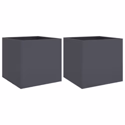 Fioriere 2 pz Antracite 42x40x39 cm Acciaio Laminato a Freddocod mxl 88181 - Vista aggiuntiva 2