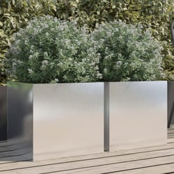 Vidaxl - Fioriere 2 pz Argento 42x40x39 cm in Acciaio Inox 54711