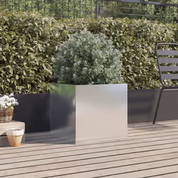 Fioriera Argento 49x47x46 cm in Acciaio Inoxcod mxl 89033 - Vista aggiuntiva 3