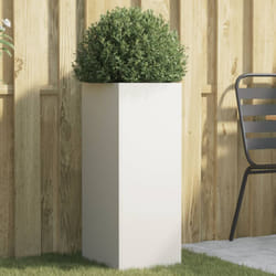 Vidaxl - Fioriera Bianca 32x27,5x75 cm in Acciaio Laminato a Freddo 65350