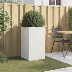 Fioriera Bianca 42x38x75 cm in Acciaio Laminato a Freddocod mxl 88185 - Vista aggiuntiva 3