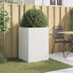 Fioriera Bianca 52x48x75 cm in Acciaio Laminato a Freddocod mxl 88187 - Vista aggiuntiva 3