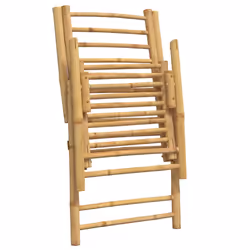 VidaXL 3208928 sedia da esterno Terrazzo Seduta imbottita Bamboo Crema, Bianco - Vista aggiuntiva 8