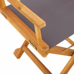 VidaXL 3208915 sedia da esterno Terrazzo Seduta imbottita Legno di acacia, Poliestere Grigio - Vista aggiuntiva 8