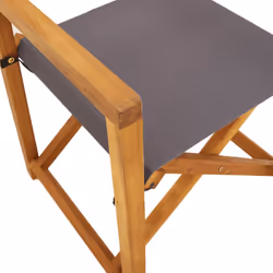 VidaXL 3208920 sedia da esterno Terrazzo Seduta imbottita Legno di acacia, Poliestere Grigio - Vista aggiuntiva 8