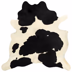 Tappeto in Vera Pelle Bovina Nero e Bianco 180x220 cmcod mxl 134331 - Vista aggiuntiva 2