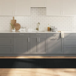 Vidaxl - Tappeto Rettangolare Nero 80x1000 cm in Bambù 64555