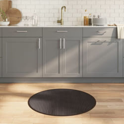 vidaXL Tappeto Rotondo Marrone Scuro 80 cm in Bambù