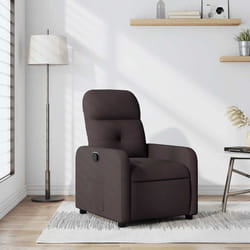 Poltrona Reclinabile Marrone Scuro in Tessutocod mxl 132106