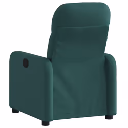 vidaXL Poltrona Reclinabile in Tessuto Verde Scuro - Vista aggiuntiva 3