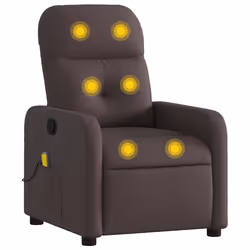 Poltrona Massaggiante Reclinabile Marrone Scuro in Tessutocod mxl 108131 - Vista aggiuntiva 2
